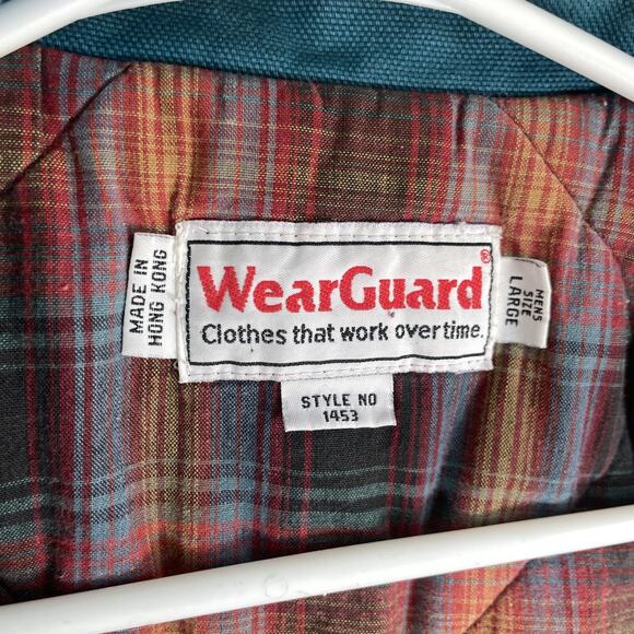 Vintage WearGuard Chore Coat Jacket Mens Large Blue Quilted Lined Canvas Work - Picture 16 of 16